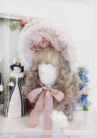 Christmas Flower Hairpins Lolita Mesh Veil KC Bonnet