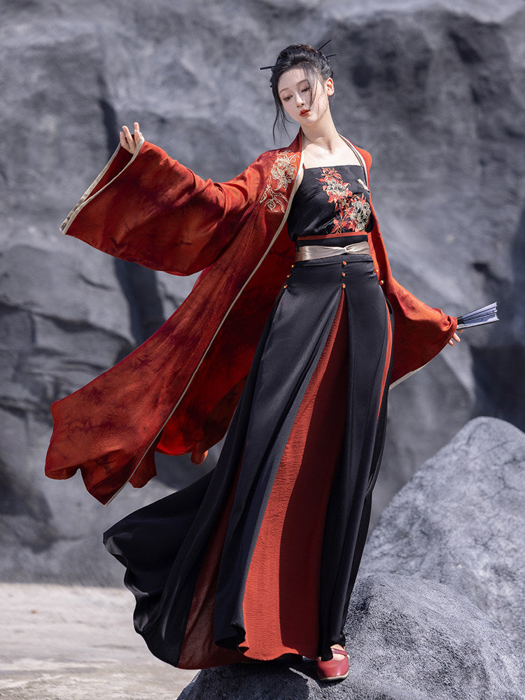 Song Dynasty Modern Hanfu Beizi Jacket and Wrap Skirt - Nirvana 涅槃 (Preorder)