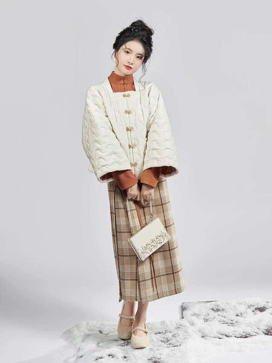 Song Ming Dynasty Modern Hanfu Mamianqun Outfit - Peanut Glutinous Rice Balls 花生汤圆