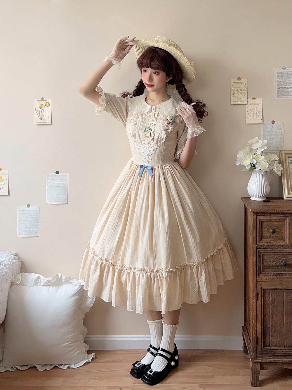 Happy Summer - Elegant Lolita Floral JSK Dress