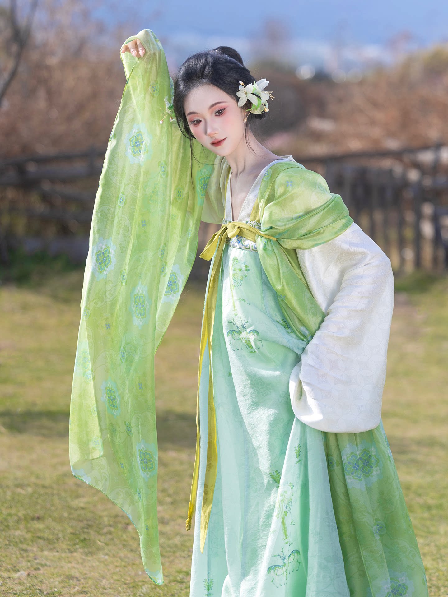Yu Lu Tuan | Tang Style Short Jacket Hanfu Set for Spring Daily Wear