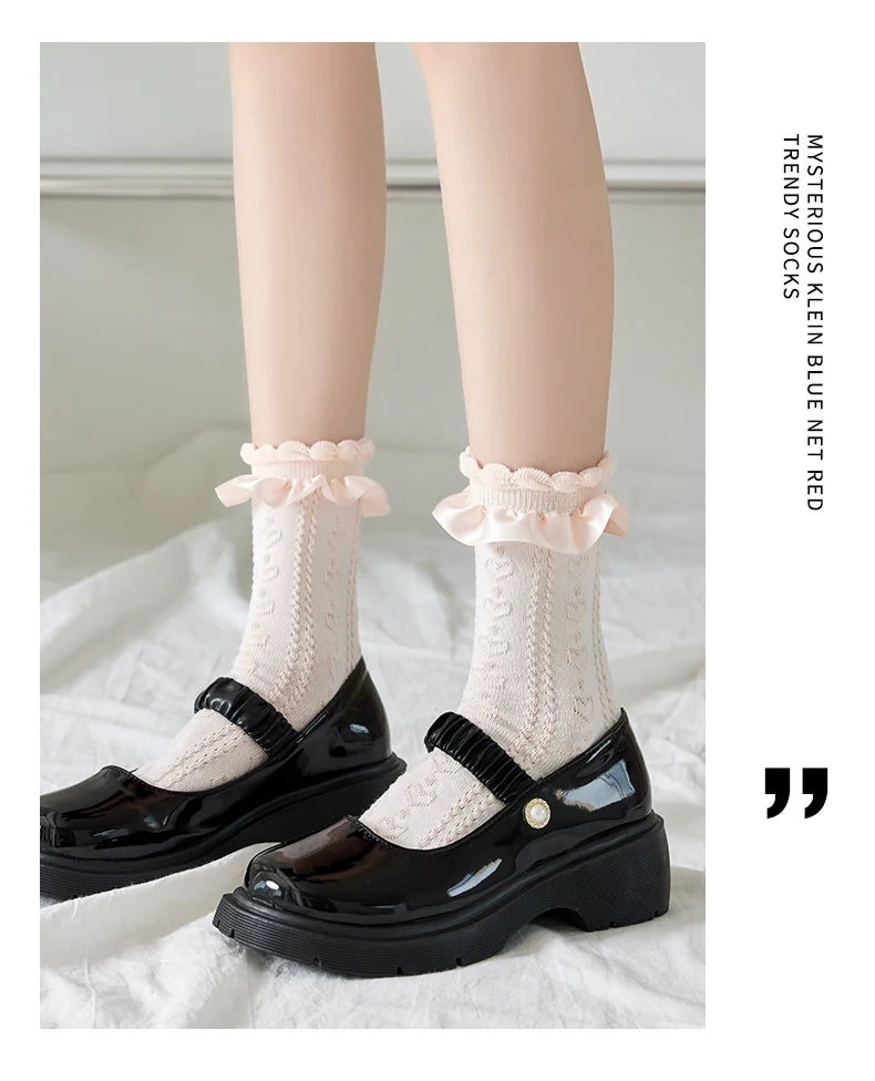 Sweet Lolita Socks Women's Multicolor JK Mid-Calf Socks