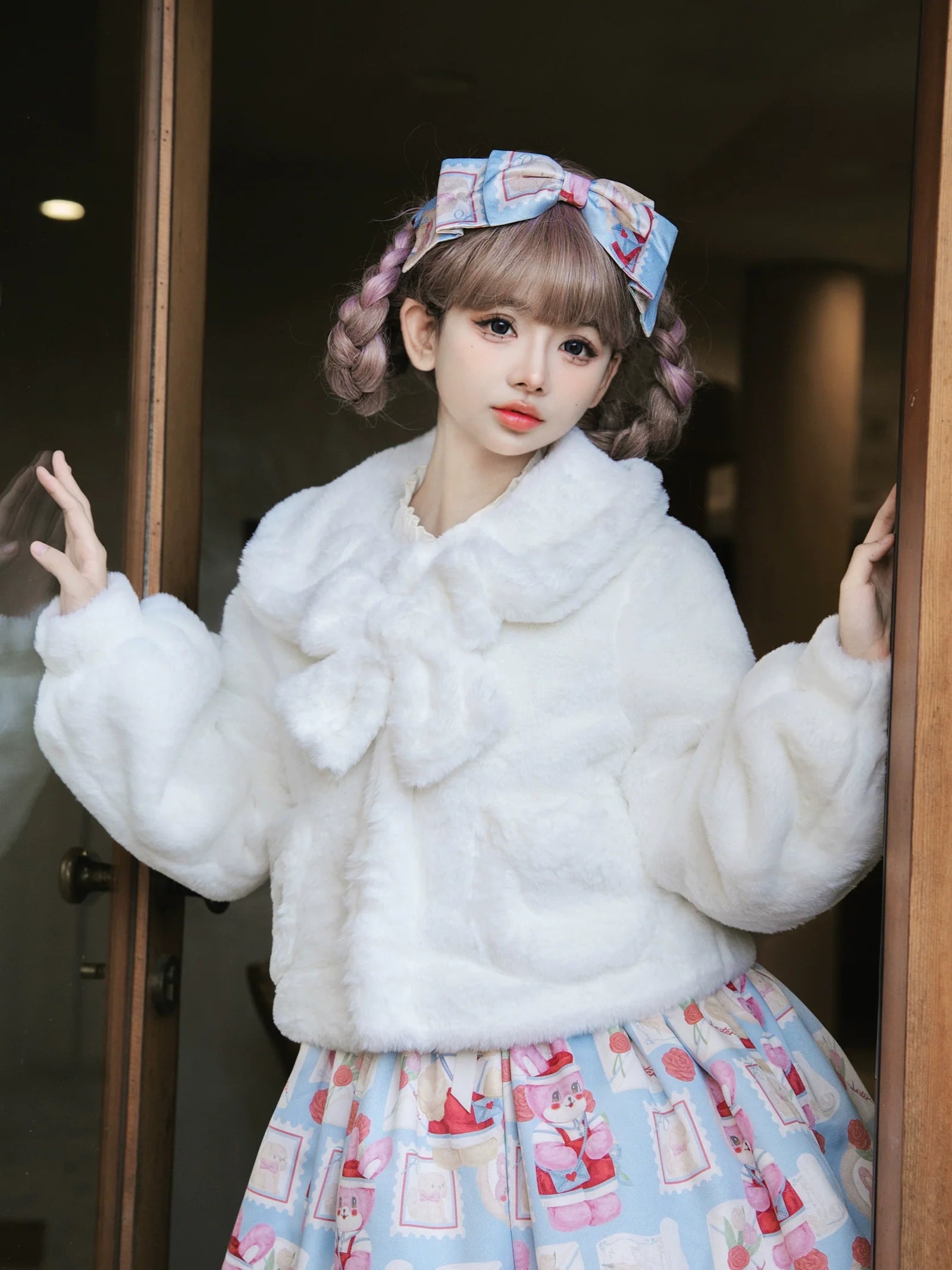 Daily Lolita Coat Imitation Rabbit Hair Short Winter Coat