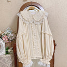 Cream Sweetheart - Kawaii Lolita Long-sleeve Blouse Multicolors