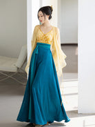 Song Dynasty Modern Hanfu Fairy Cardigan and Ten Panel Skirt - Night Banquet 夜宴 (Preorder)