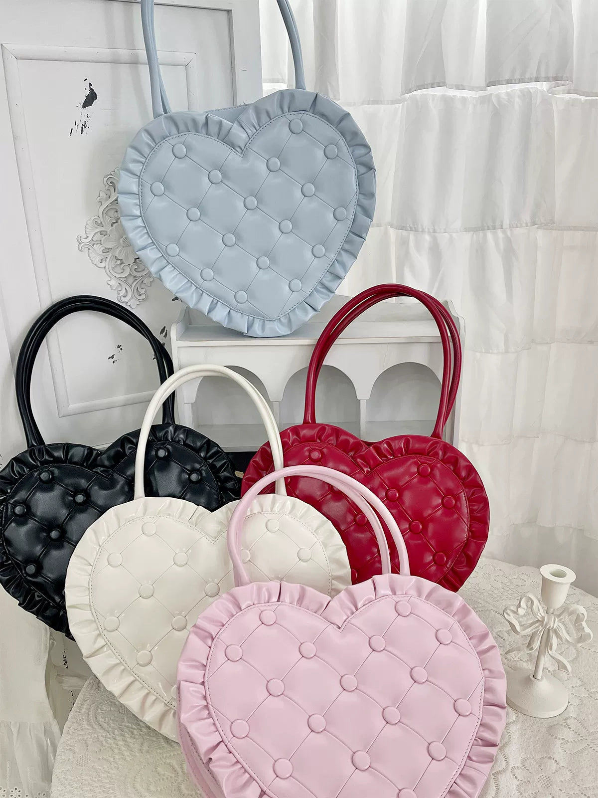 Heart Pillow - Sweet Lolita Heart-shaped Handbag or Shoulder Bag