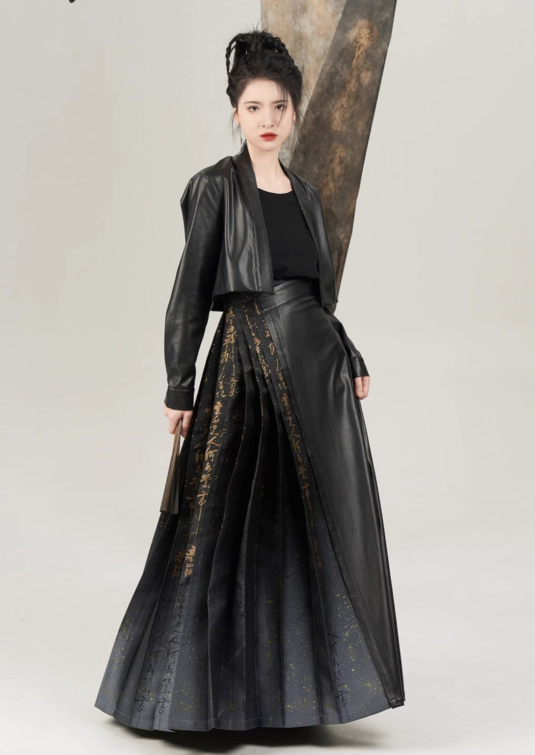Midnight Ink | Modern 3-Pieces Faux Leather Set (浮墨)