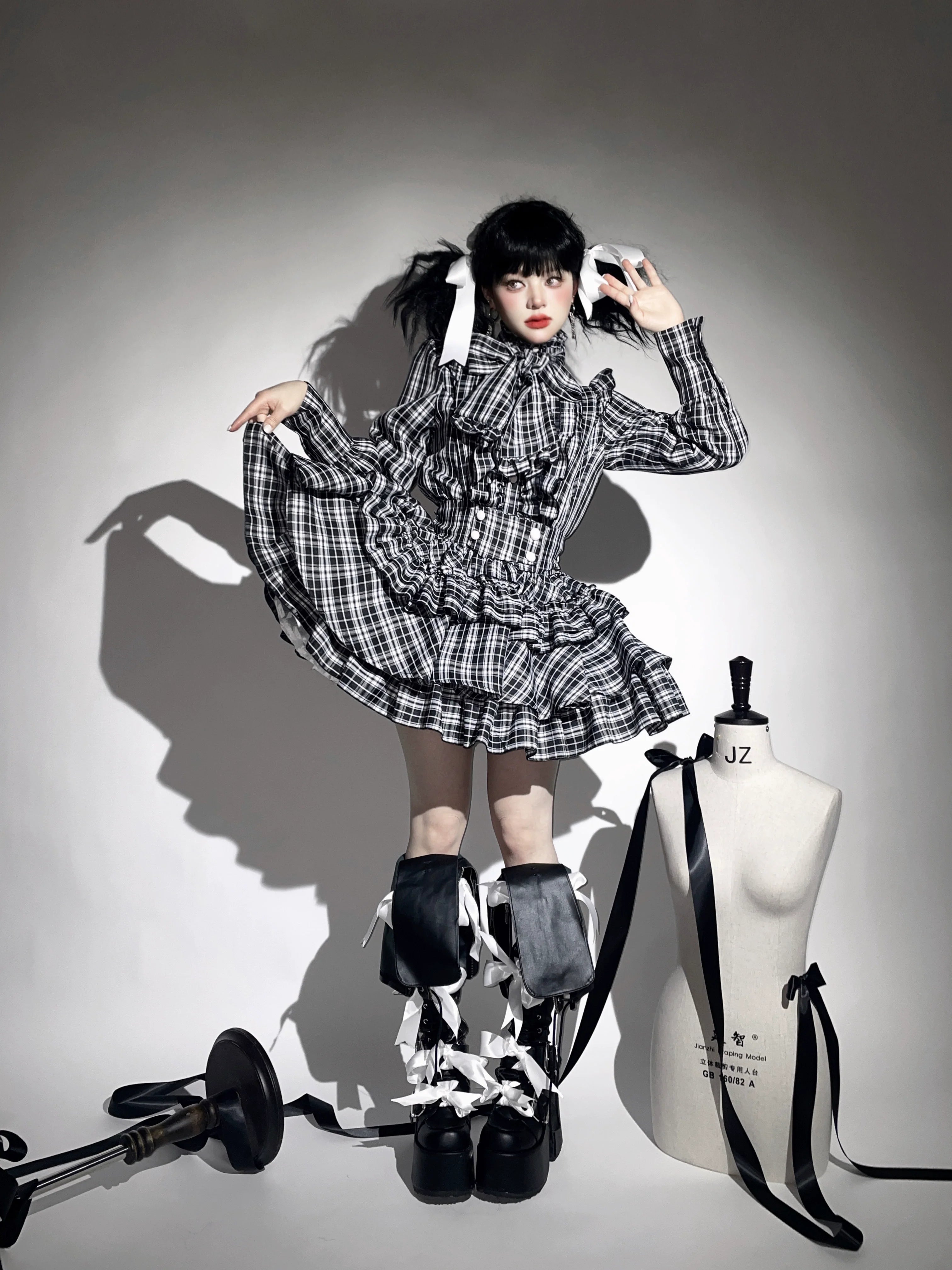 Humanoid Gift Box - Plaid Gothic Lolita Blouse & SK