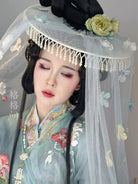 Flower Curtain Veil Hat (帷帽) - Tang Style with Flower Tassels