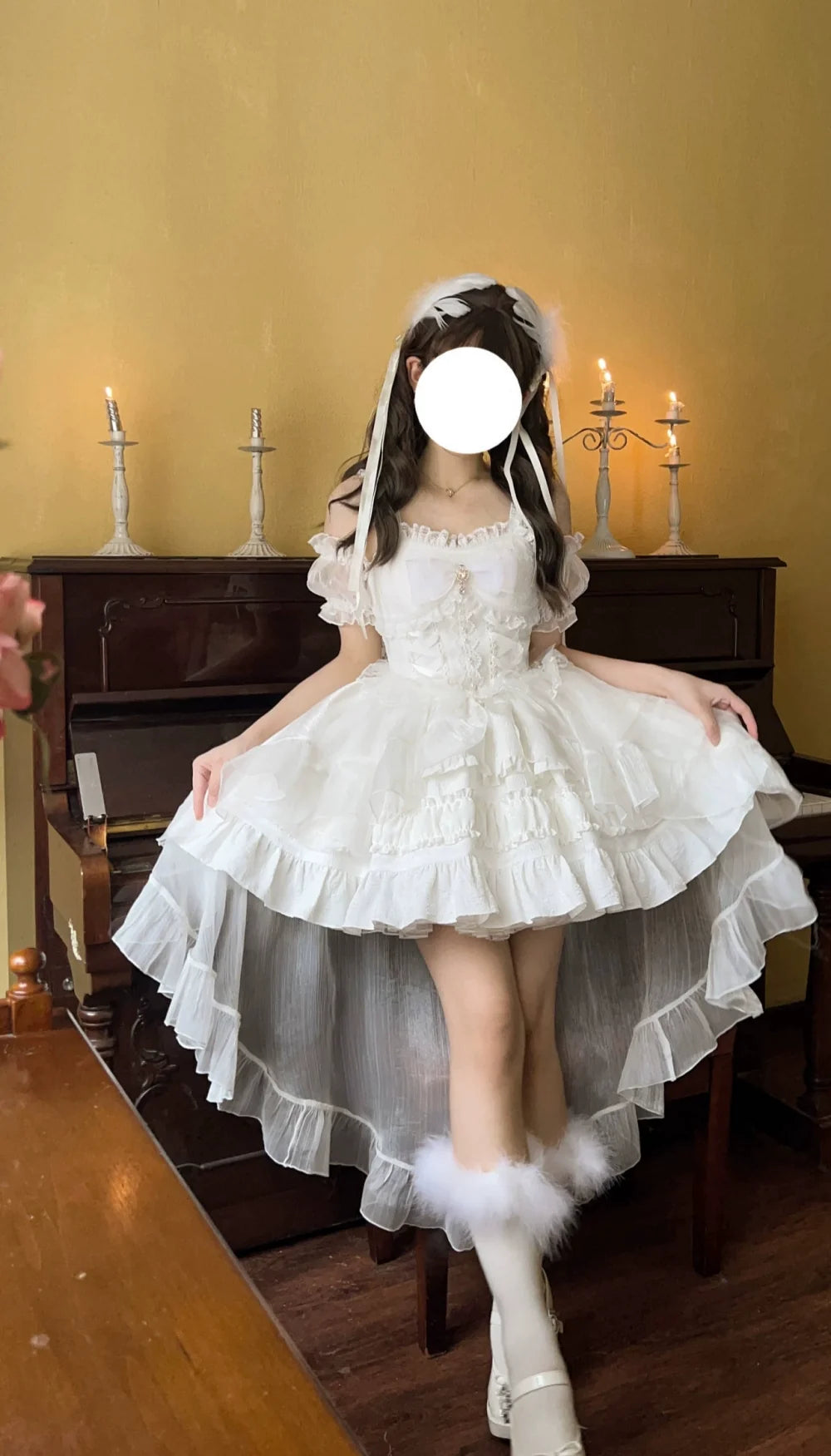 Rose Tale - Sweet Lolita Jacquard JSK Dress, Dreamy Trailing