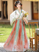 Wei Jin Dynasty Qiyao Ruqun Hanfu | Spring Flowers