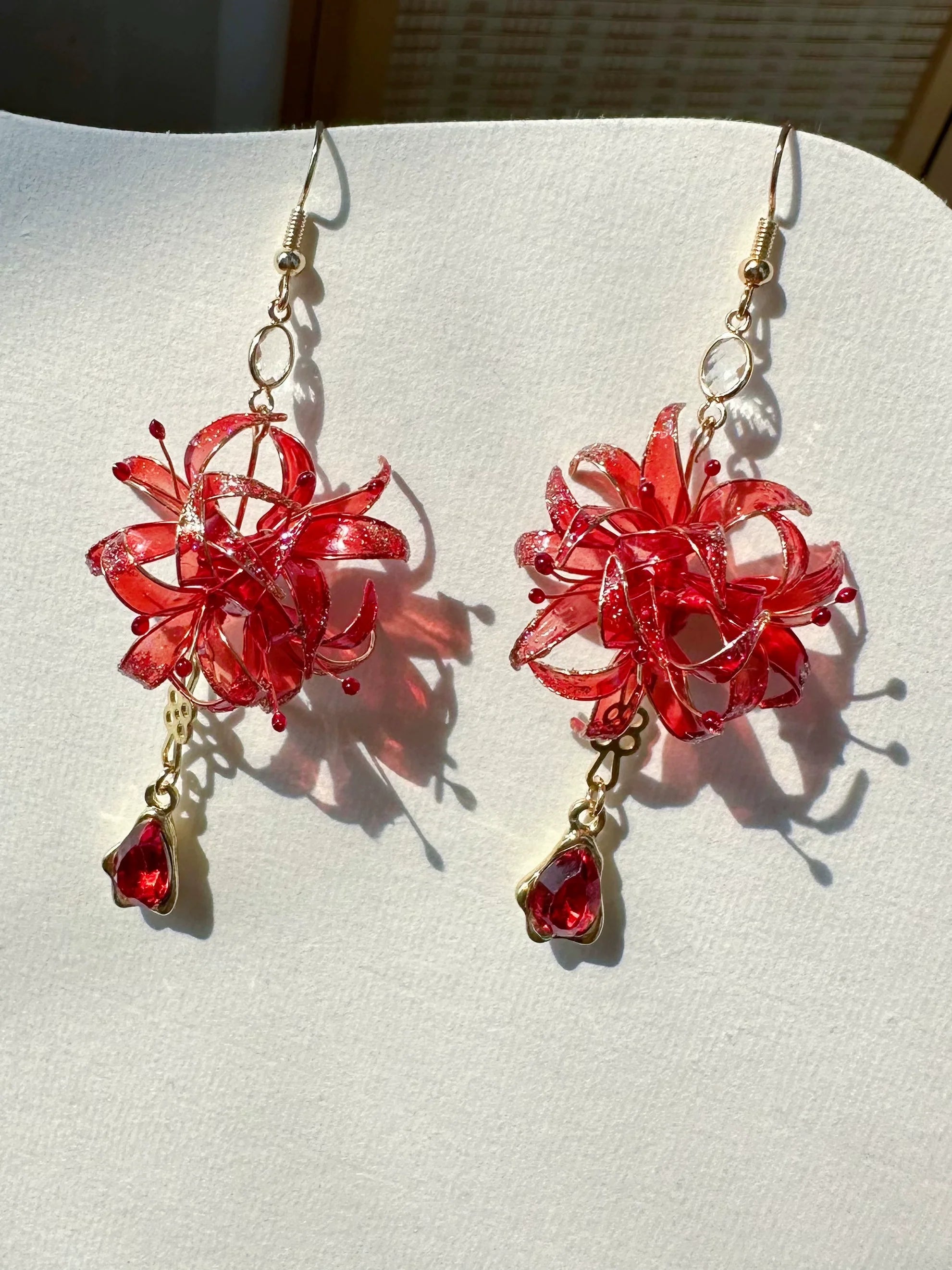 Red Spider Lily Earrings | Hanfu Jewelry