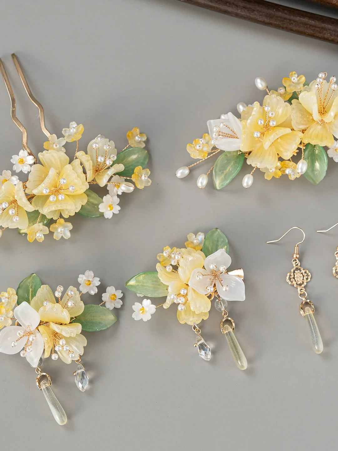 Autumn Moon Blossom Hairpin - Hanfu Hair Accessories Set