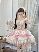 Dreamy Butterfly - Ballet-style Sweet Lolita JSK Dress With Large Bow Trailing