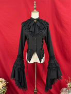 Broken Winged Bat - Gothic Lolita Shirt & SK Set, Bat-wing Shaped Hem