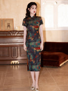 Short Sleeve Old Hong Kong Style Qipao | Heiyun