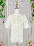 Sweet Lolita Blouse Cotton Summer Short Sleeve Shirt