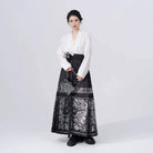 Chinese Long Sleeve Shirt & Mamian Skirt Outfit | Scenic Mountain 山河映画