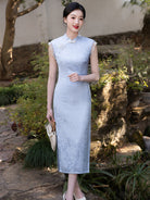 Sleeveless Floral Long Cheongsam | Theodore