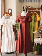 Morning Forest - Cotton Empire Waist OP Dress with Built-in Bra Pads