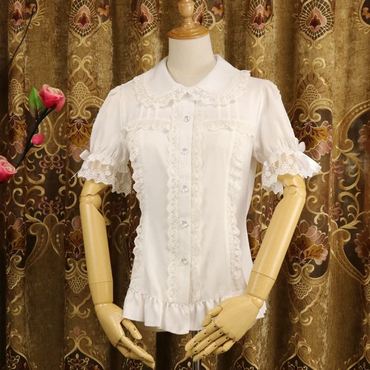 Sweet Lolita Shirt Short Sleeve Chiffon Blouse
