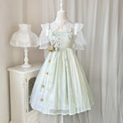 Wind Singing Lily - Qi Lolita Embroidered Dress Suit