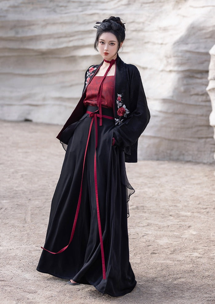 Velvet Rose | Modern 4-Pieces Pants Set (朱砂痣)