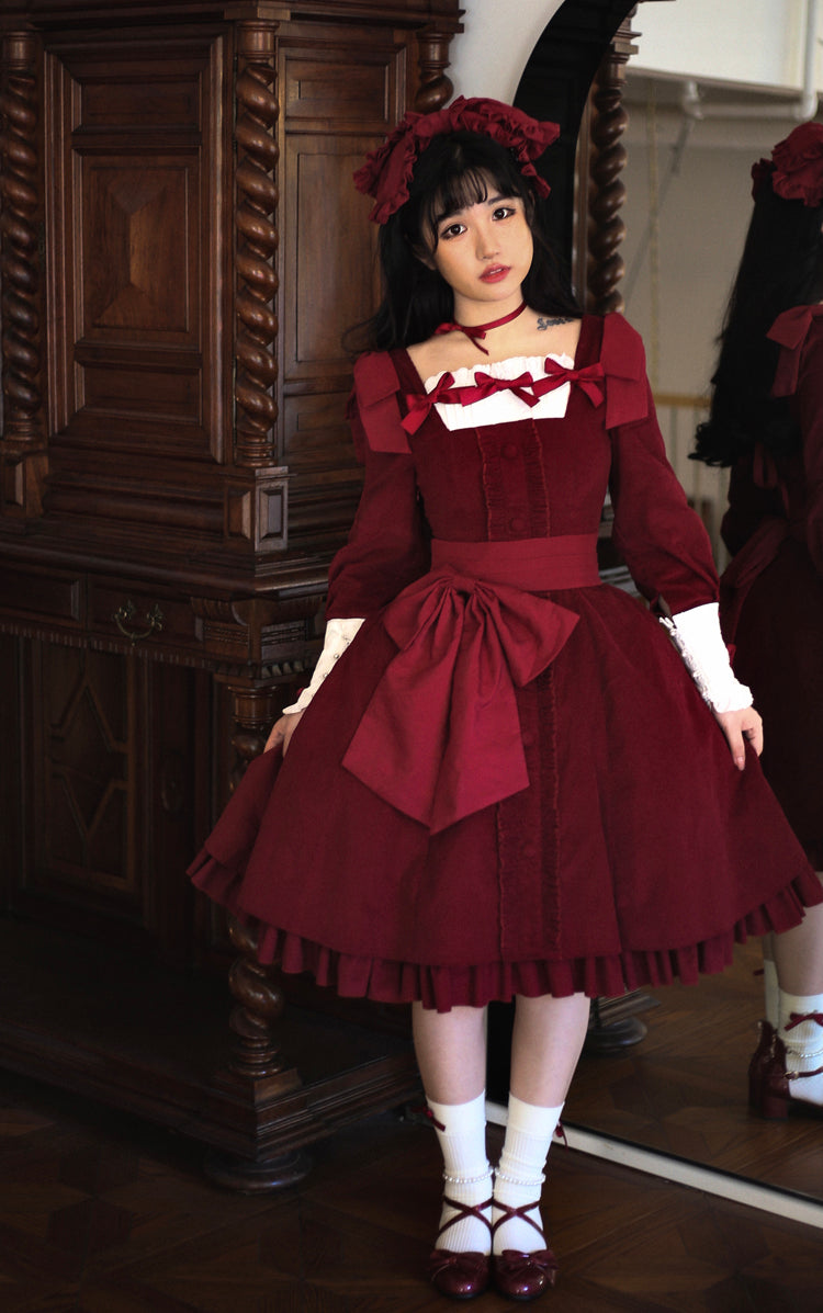 Annie's Gift - Elegant Velvet Lolita OP Dress
