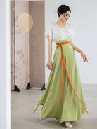 Tang Dynasty Modern Hanfu Beizi Top and Wrap Skirt - Summer Solstice 夏至 (Preorder)