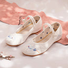Soaring Crane | White Embroidered Shoes(凌云鹤）