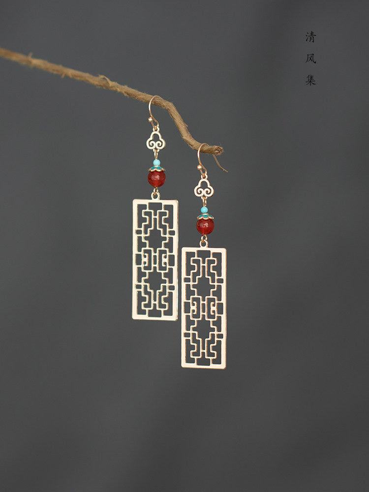 Pingfeng Antique Earrings | Hanfu Jewelry