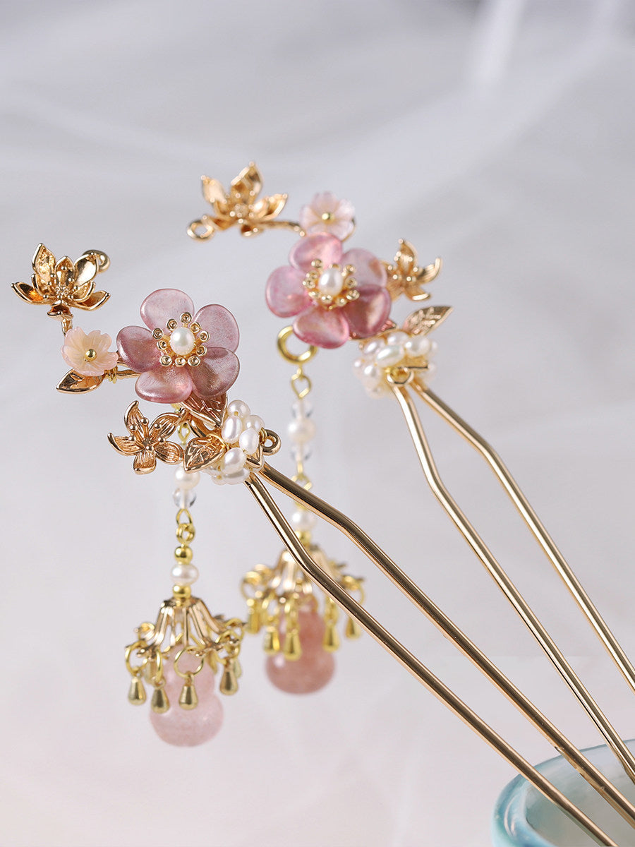 Lilac Cherry Blossom Hair Stick | Hanfu Hair Accessory