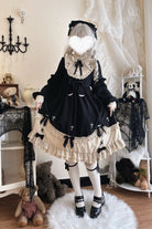 Plus Size Gothic Lolita Winter OP Dress, Cross Embroidery