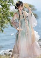 Blushing Rain | 3-Piece Tang Embroidered Hanfu (春晚嫣雨)