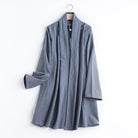 Wu Ji 无迹 Leave No Trace Song & Ming Unisex Cotton Linen Parallel Panel Long Cardigan