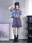 New Chinese Style Short Sleeve Dunhuang Print Shirt - Phantom World 幻世集
