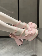Witch's Night - Crush Complex - Sweet Lolita Heel Shoes, Pearls & Bows