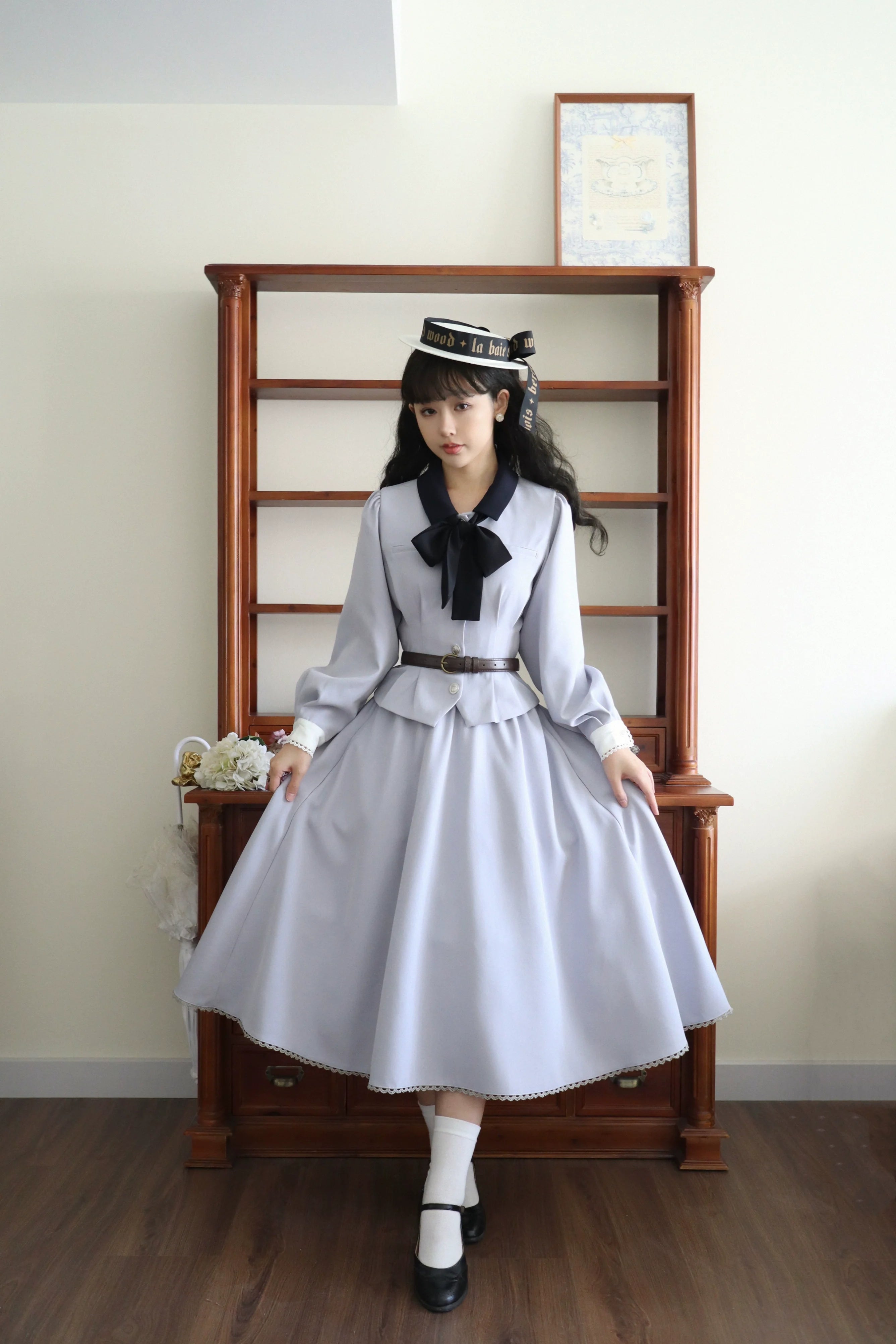 Daily Lolita Skirt Set Long sleeve Coat Dress Set