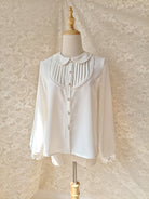 Elegant Lolita Chiffon White Long Sleeve Blouse