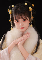 Snow Balls | 2 Pcs Pom Poms Hairclips (对雪)