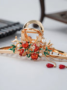 Hair Claw: Garnet Pomegranate