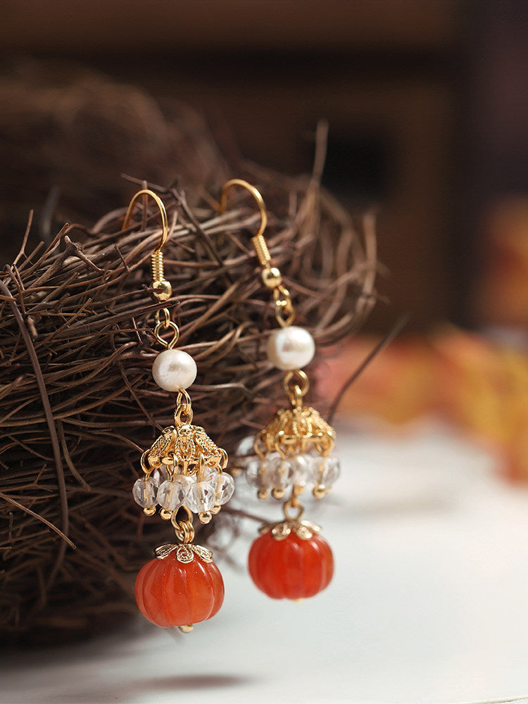 Pumpkin Earrings | Ancient China Jewelry