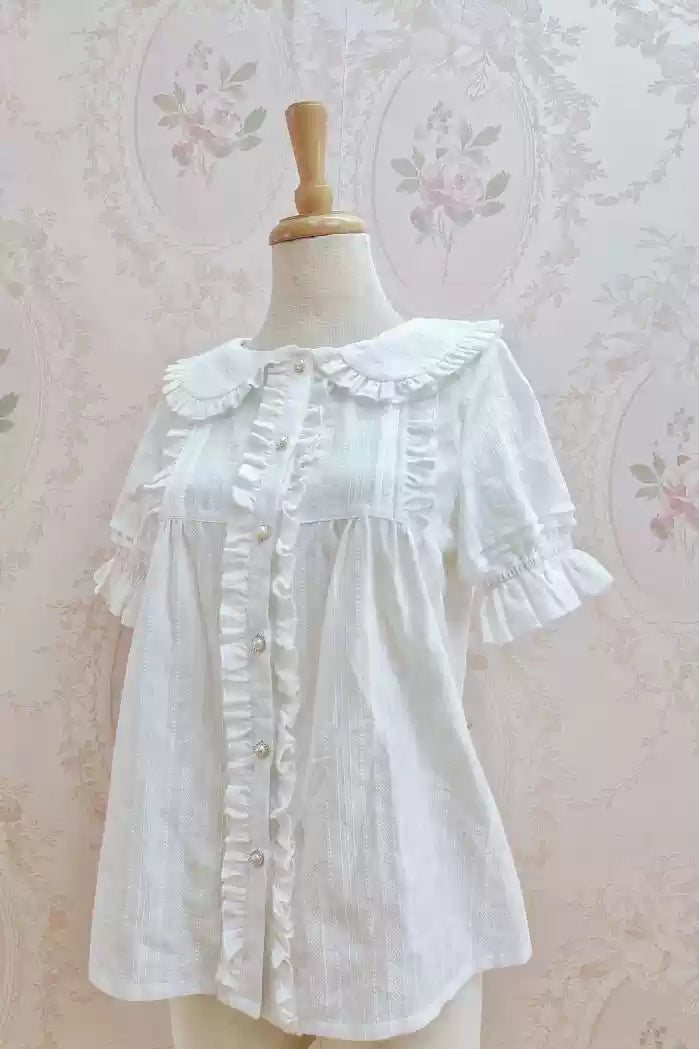 Cotton Sweet Lolita Blouse, Peter Pan Collar