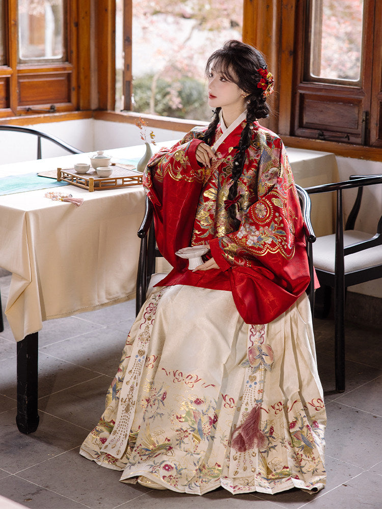 Ming Dynasty Festive Spirit New Year Hanfu | Parrot Joy 喜悦鹦啼