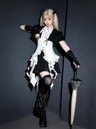 Shard Gem - Gothic Lolita Skirt Set with Sleeveless Shirt & Short Jacket