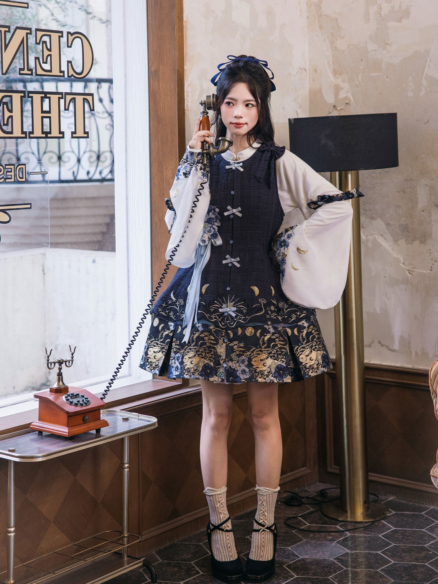 New Chinese Lolita Style Pipa Sleeve Top and Dress - Tarot of the Moon 月之塔罗