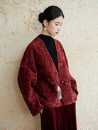 Festive Hanfu Coat for Engagement, Tea Ceremony or Chinese New Year - Winter Secrets 冬藏