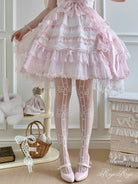 Sweet Lolita Thigh High Polka Dot Socks with Bow Patten