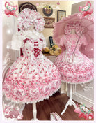 Deer Strawberry Garden - Old School Lolita Deer & Strawberry Printed JSK Dress