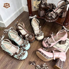 Layered Pastry - Sweet Lolita High Heel Shoes Chocolate Prints Shoes